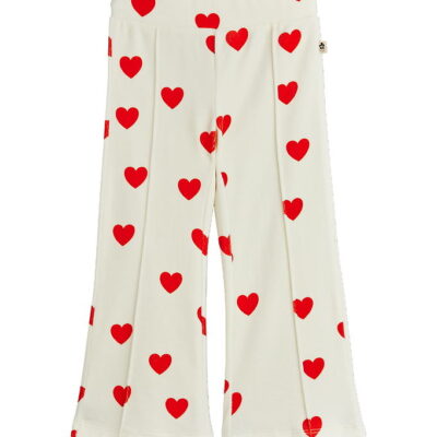 Mini Rodini Velourbukser - Hearts - Hvid