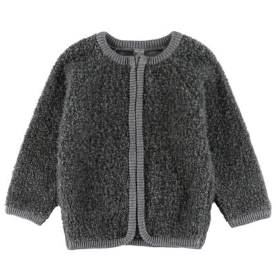 Smallstuff Cardigan m Lynlås - Uld - Grey Melange