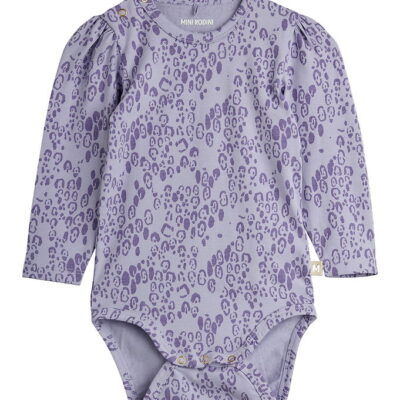Mini Rodini Body l/æ - Leopard - AOP - Purple