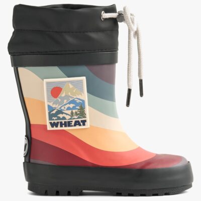 Wheat Forede Gummistøvler, Rainbow Waves, 28, Termostøvler børn