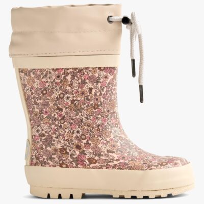 Wheat Forede Gummistøvler, Rose Dust Flowers, 25, Termostøvler børn