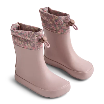 Zerro Barefoot Termo Gummistøvle - Powder flower meadow - 29