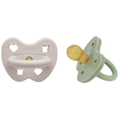 Hevea Sutter - 3-36 mdr - 2-pak - Naturgummi - Soft pebble/Green