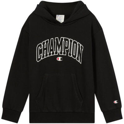 Champion Hættetrøje - Black Beauty m. Print