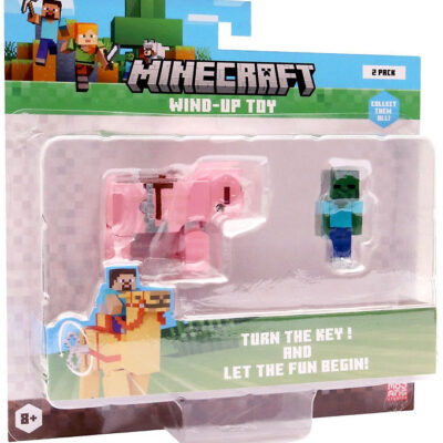 Minecraft Figurer - 3D Wind-Up Toy - 2-pak - Assorteret