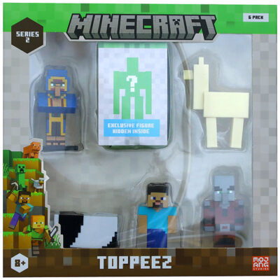 Minecraft Figurer - 3D - 6 cm - 6-pak - Deluxe - Assorteret