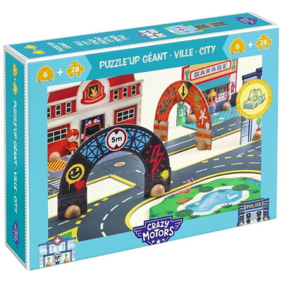 Djeco Puslespil - 34 Brikker - Crazy Motors - Puzzl'Up: By