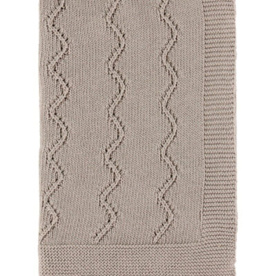 Nørgaard Madsens Tæppe - Strik - 75x100 cm - Taupe