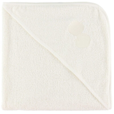 Nørgaard Madsens Babyhåndklæde- 75x75 cm - Off White m. Æbler