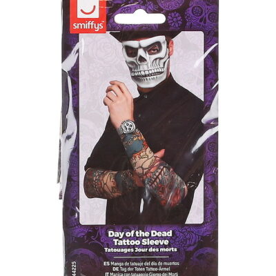 Smiffys Udklædning - Day Of The Dead Tattoo Sleeve