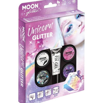 Smiffys Ansigtsdekoration - Moon Glitter Unicorn