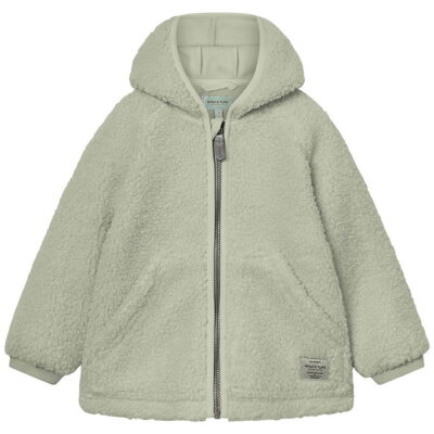 Mini A Ture Fleecejakke - Teddy - MatLiff - Dessert Sage