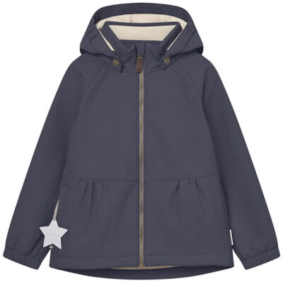 Mini A Ture Softshelljakke m. Fleece - MatBriddi - Ombre Blue