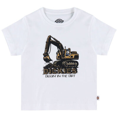 Dickies T-shirt - Excavator Graphic - Hvid m. Print