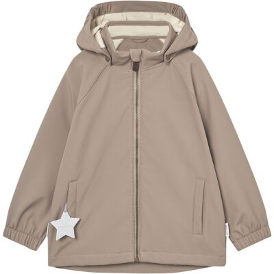 Mini A Ture Softshelljakke m. Fleece - MatAden - Grey Brown