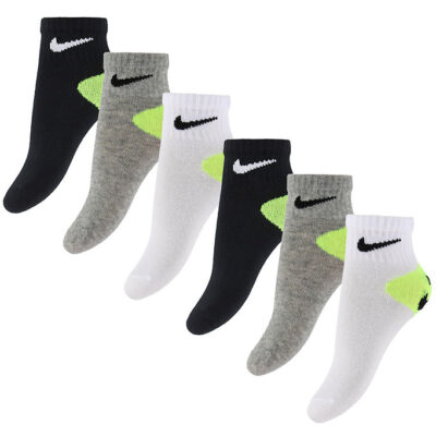 Nike Ankelstrømper - 6-pak - Hvid/Neongul