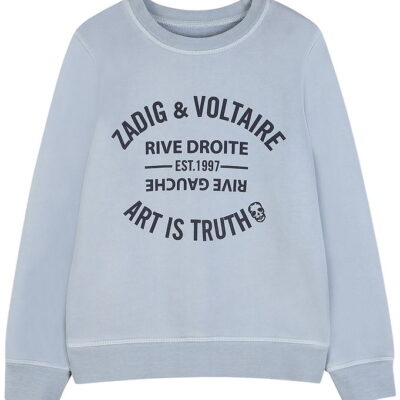 Zadig & Voltaire Sweatshirt - Pale Blue m. Print