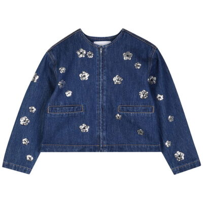 Marc Jacobs Denimjakke - Denim Blue m. Pailletter