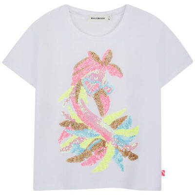Billieblush T-shirt - Hvid m. Pailletter