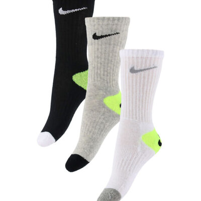 Nike Strømper - 6-pak - Smiley - Gråmeleret m. Neongul