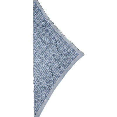 LaLa Berlin Tørklæde - Triangle Tallah - Light Blue Check