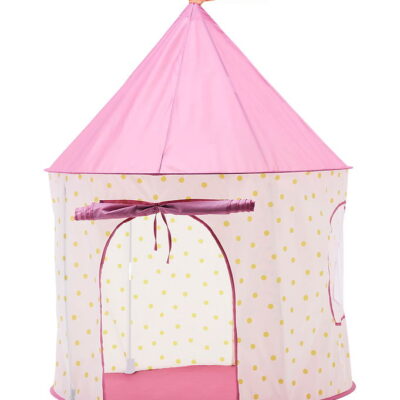 Kids Concept - Legetelt - Rosa med prikker - 100x100x130 cm
