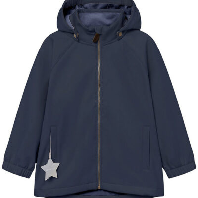 Mini A Ture Softshelljakke m. Fleece - MatAden - Ombre Blue
