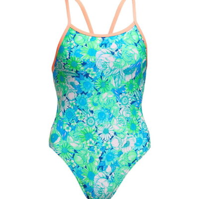 Funkita Badedragt - Single Strap - Green Green Grass