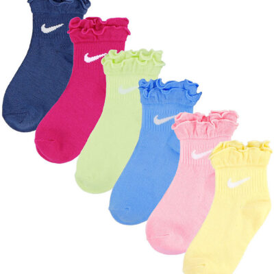 Nike Ankelstrømper - 6-pak - Vivid Pink m. Flæse