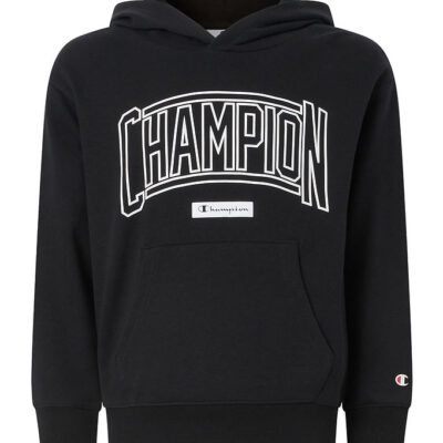 Champion Hættetrøje - Black Beauty m. Logo