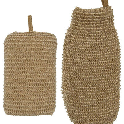 Meraki - Sponge and Exfoliating Glove - Nature - L:14, 20cm, W:9,5, 11cm, H:5, 1cm