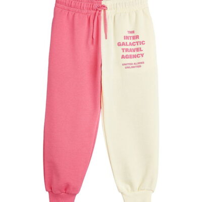 Mini Rodini Sweatpants - Travel Agency - Beige/Rosa