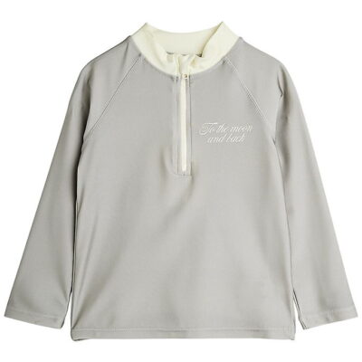 Mini Rodini Badebluse - UV40+ - To The Moon - Grå