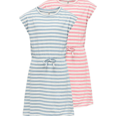 Kids Only Kjole - 2-pak - KogMay - Romance Rose/Soft Chambray/Cl