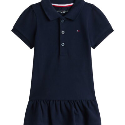 Tommy Hilfiger Kjole - Pique Polo - Dark Night Navy Blue