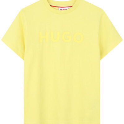 HUGO T-shirt - Lemon m. Logo