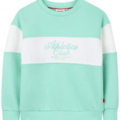 HUGO Sweatshirt - Mintgrøn m. Hvid