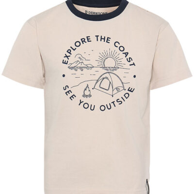 Didriksons Mynta T-shirt, Sand Beige, 130