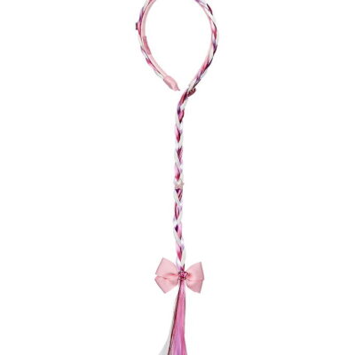Souza Udklædning - Hårbøjle m. Fletning - 40 cm - Pink