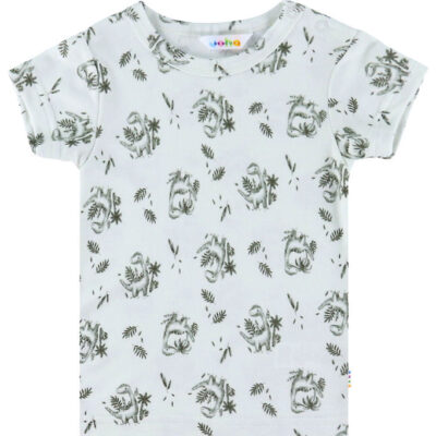 Joha T-shirt - Bambus - Mynte m. Dinosaurer
