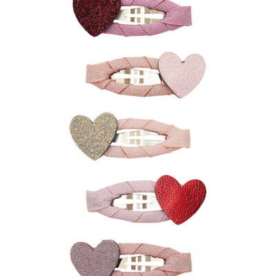 Mimi & Lula Hårspænder - 5-pak - 4 cm - Mini Heart Valentines