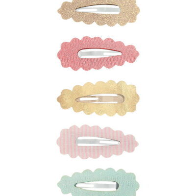 Mimi & Lula Hårspænder - 5-pak - 4 cm - Mini Scalloped Edge My L