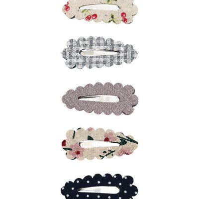 Mimi & Lula Hårspænder - 5-pak - 4 cm - Mini Scalloped Edge Mon