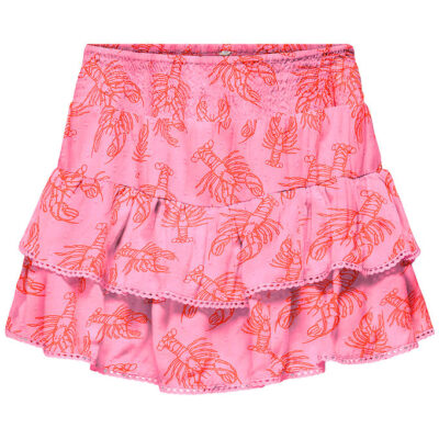 Kids Only Nederdel - Viskose - KogGlow - Begonia Pink/Lobster/Ti