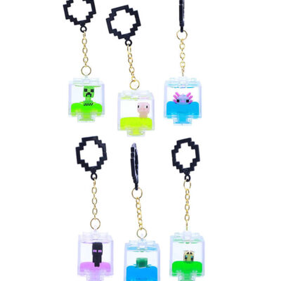 Minecraft Nøglering - Selvlysende - Charms - Assorteret