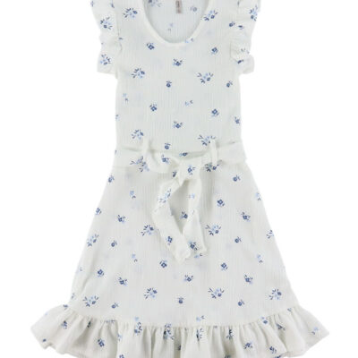 Kids Only Kjole - KogHillary - Cloud Dancer/Blue Flowers