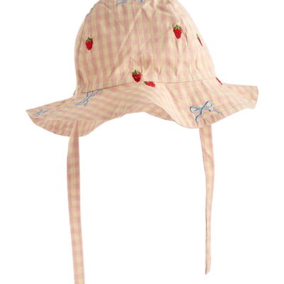 Flöss Solhat - Dolly - Berry/Bow Gingham