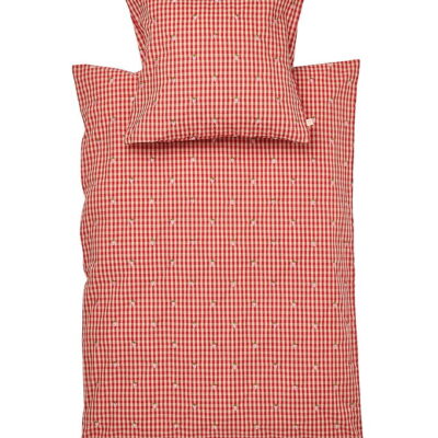 Flöss Sengetøj - Voksen - Molly - 140x200 cm - Red/Pink Gingham