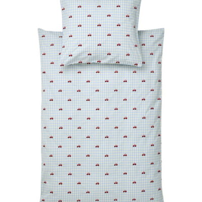 Flöss Sengetøj - Voksen - Albert - 140x200 cm - Blue Gingham
