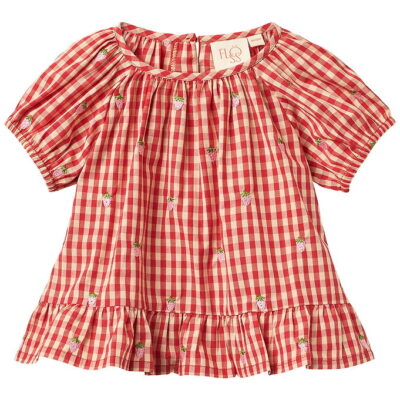 Flöss Bluse - Molly - Red/Pink Berry Gingham
